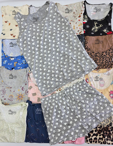 تاپ و شورتک برند H&m پارچه نخ پنبه اورجینال پک۱۲ عددی